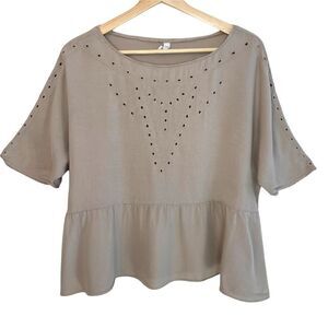 Gentle Fawn 100% Viscose Oversize Peplum Top